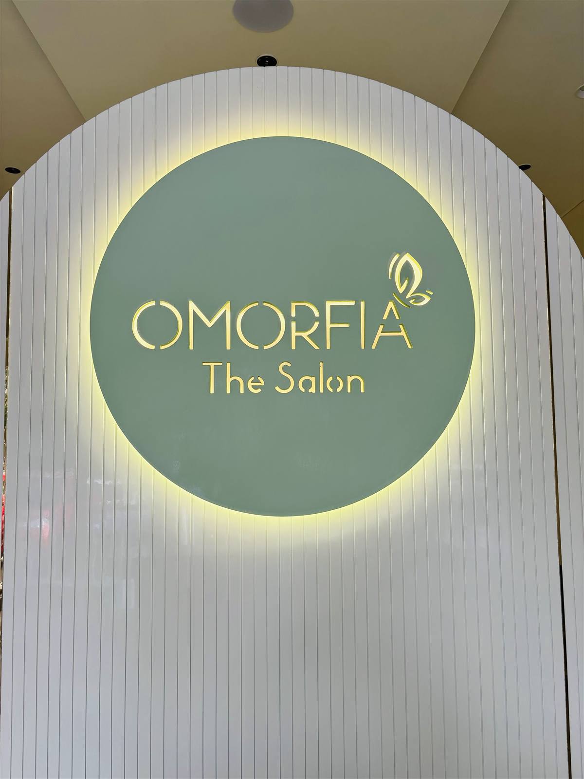 Omorfia The Salon — pedicure and treatment area with comfortable massage chairs